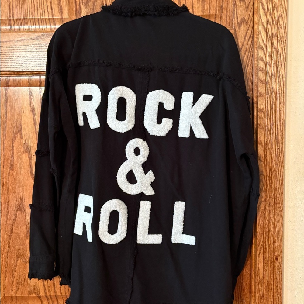 Elan Black Textured Jacket